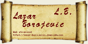 Lazar Borojević vizit kartica